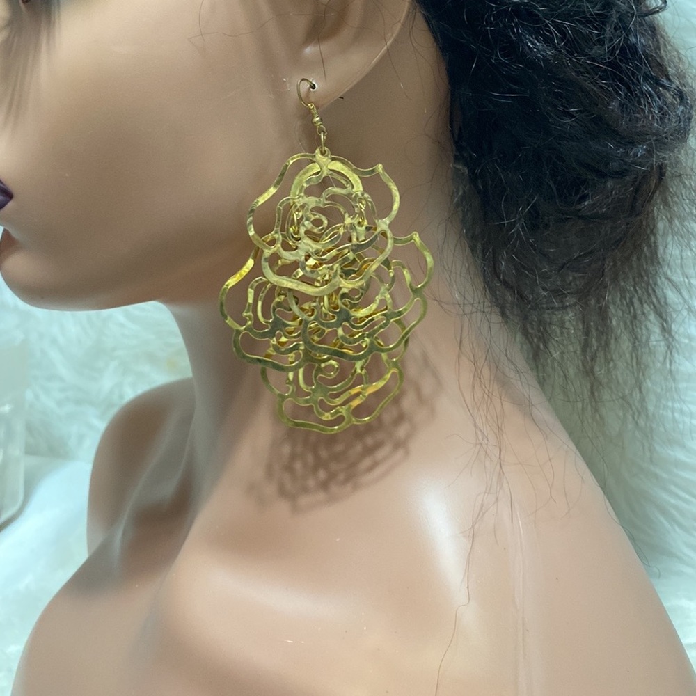 Rose Petals Dangle Earrings